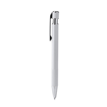 Stamina BLOMY Recycled aluminium ball pen in white - promotional merchandise printed with your company logo