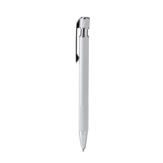 Stamina BLOMY Recycled aluminium ball pen in white - promotional merchandise printed with your company logo
