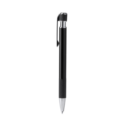 Stamina BLOMY Recycled aluminium ball pen in black - promotional merchandise printed with your company logo