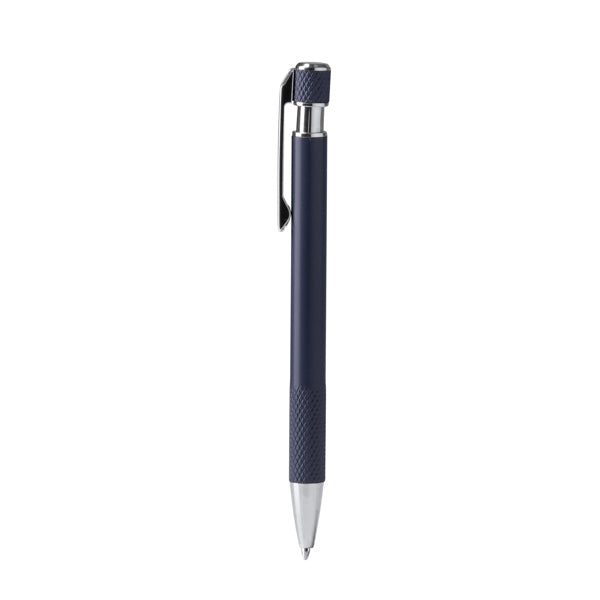 Stamina BLOMY Recycled aluminium ball pen in navy blue - promotional merchandise printed with your company logo