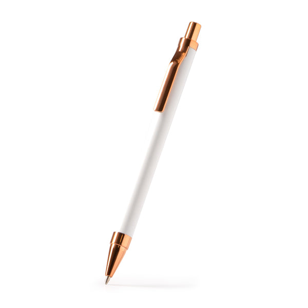 Stamina WALER Recycled aluminium ball pen in white - promotional merchandise printed with your company logo