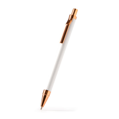 Stamina WALER Recycled aluminium ball pen in white - promotional merchandise printed with your company logo