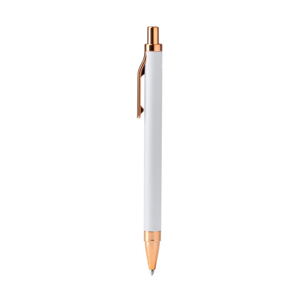 Stamina WALER Recycled aluminium ball pen in white - promotional merchandise printed with your company logo