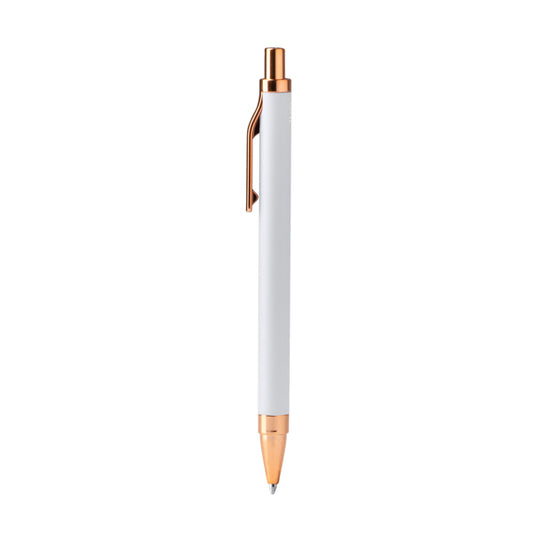 Stamina WALER Recycled aluminium ball pen in white - promotional merchandise printed with your company logo