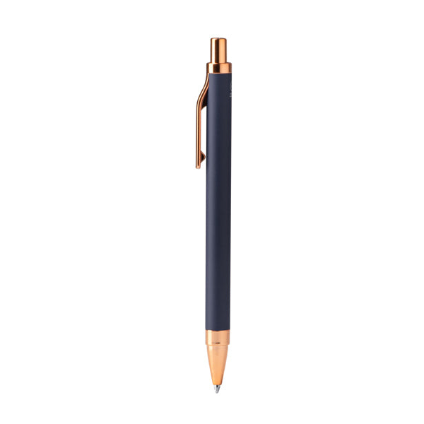 Stamina WALER Recycled aluminium ball pen in navy blue - promotional merchandise printed with your company logo