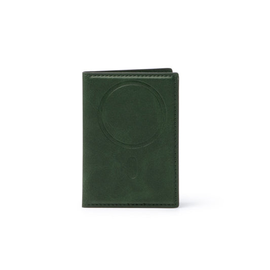 Stamina KARTY Recycled PU magnetic card holder in dark green - promotional merchandise printed with your company logo