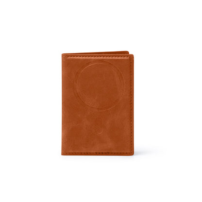 Stamina KARTY Recycled PU magnetic card holder in brown - promotional merchandise printed with your company logo