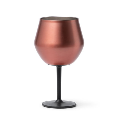 Stamina FRADES Stainless steel stemmed cup 380 ml in golden pink - promotional merchandise printed with your company logo