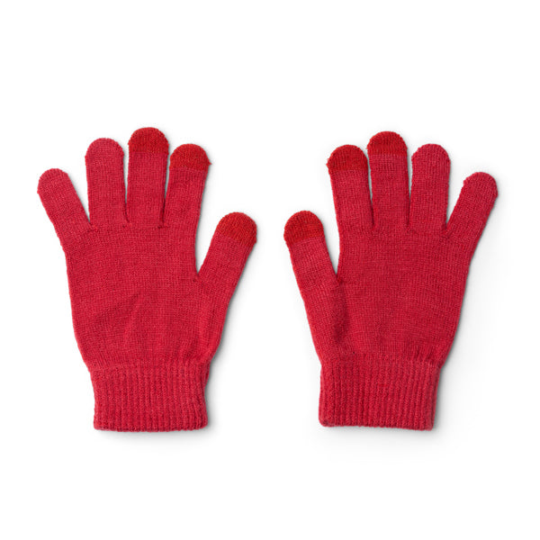 Stamina WINDSOR RPET touchscreen gloves in red - promotional merchandise printed with your company logo