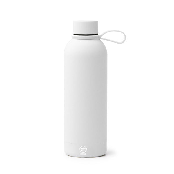 Stamina SIVAS Recycled stainless steel thermal bottle in white - promotional merchandise printed with your company logo