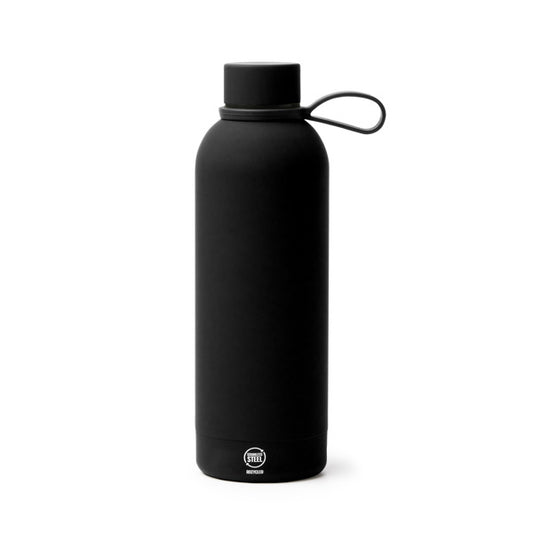 Stamina SIVAS Recycled stainless steel thermal bottle in black - promotional merchandise printed with your company logo
