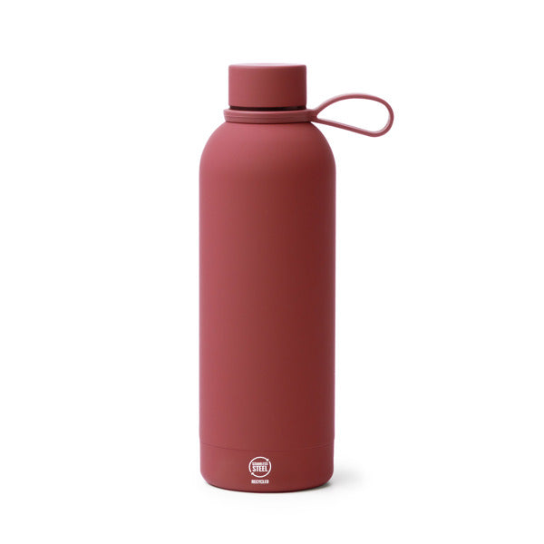 Stamina SIVAS Recycled stainless steel thermal bottle in dark red - promotional merchandise printed with your company logo