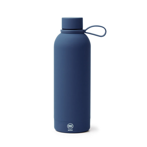 Stamina SIVAS Recycled stainless steel thermal bottle in navy blue - promotional merchandise printed with your company logo
