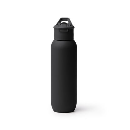 Stamina BULGON Recycled stainless steel thermal bottle in black - promotional merchandise printed with your company logo