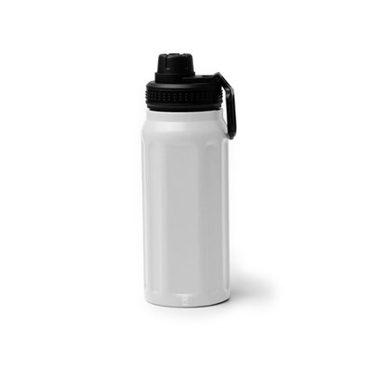 Stamina NOBLEK Recycled stainless steel thermal bottle in white - promotional merchandise printed with your company logo