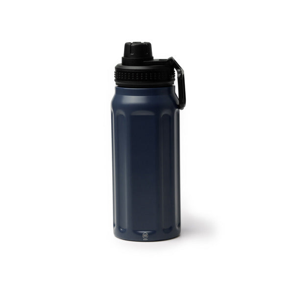 Stamina NOBLEK Recycled stainless steel thermal bottle in navy blue - promotional merchandise printed with your company logo