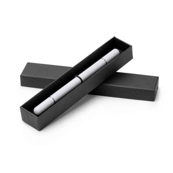Stamina TALBOT Metal ball pen in white - promotional merchandise printed with your company logo