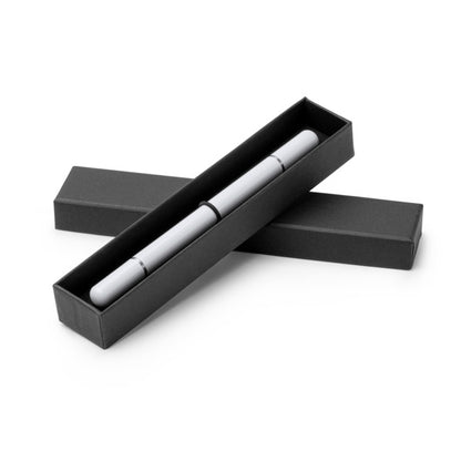 Stamina TALBOT Metal ball pen in white - promotional merchandise printed with your company logo