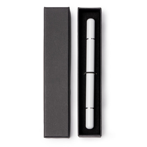 Stamina TALBOT Metal ball pen in white - promotional merchandise printed with your company logo