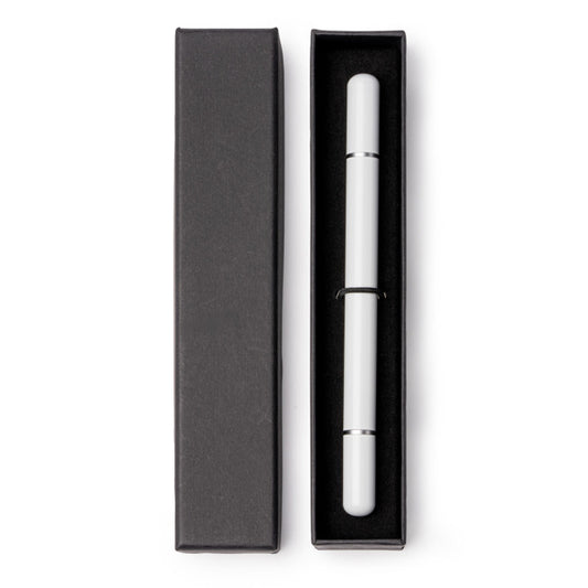 Stamina TALBOT Metal ball pen in white - promotional merchandise printed with your company logo