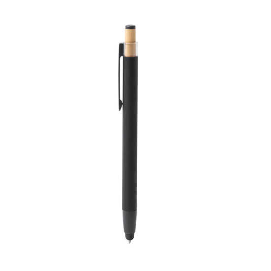 Stamina KEAN Recycled aluminium and bamboo ball pen in black - promotional merchandise printed with your company logo