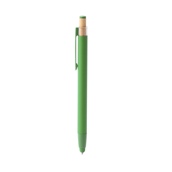 Stamina KEAN Recycled aluminium and bamboo ball pen in fern green - promotional merchandise printed with your company logo