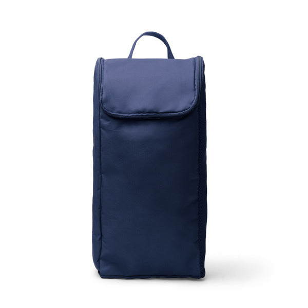Stamina DIEGOX 600D RPET shoe bag in navy blue - promotional merchandise printed with your company logo