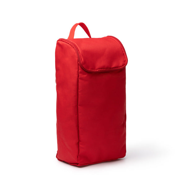 Stamina DIEGOX 600D RPET shoe bag in black - promotional merchandise printed with your company logo
