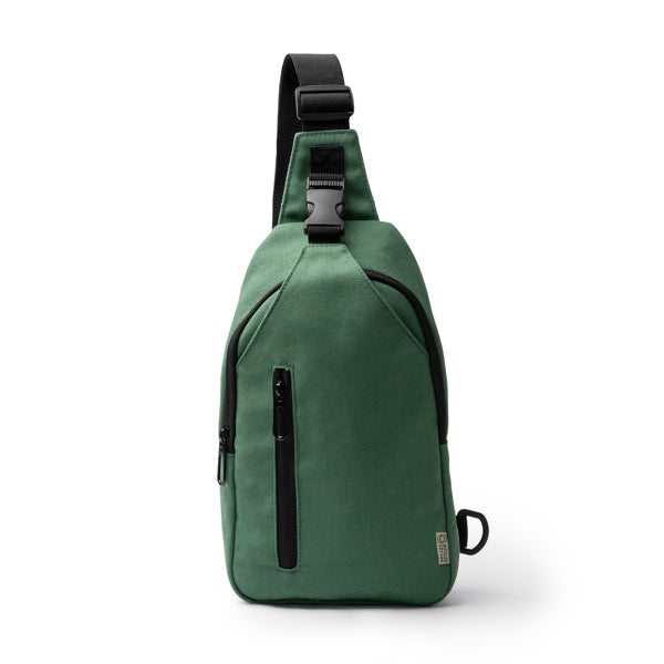 Stamina VALAR Recycled cotton backpack in fern green - promotional merchandise printed with your company logo