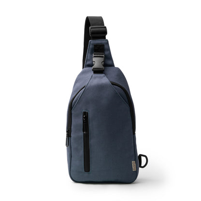 Stamina VALAR Recycled cotton backpack in navy blue - promotional merchandise printed with your company logo