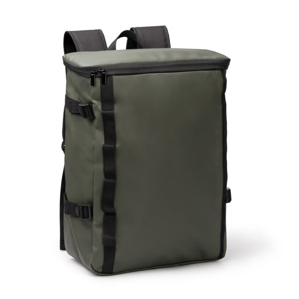 Stamina VIRTON PU backpack in black - promotional merchandise printed with your company logo