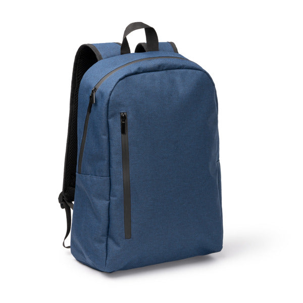 Stamina SAKMAN 300D RPET and PVC backpack in black - promotional merchandise printed with your company logo