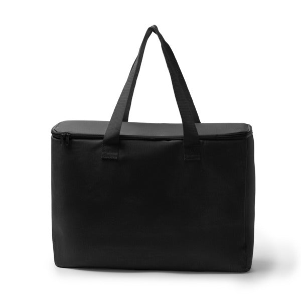 Stamina ANKOR 600D RPET cooler bag in black - promotional merchandise printed with your company logo