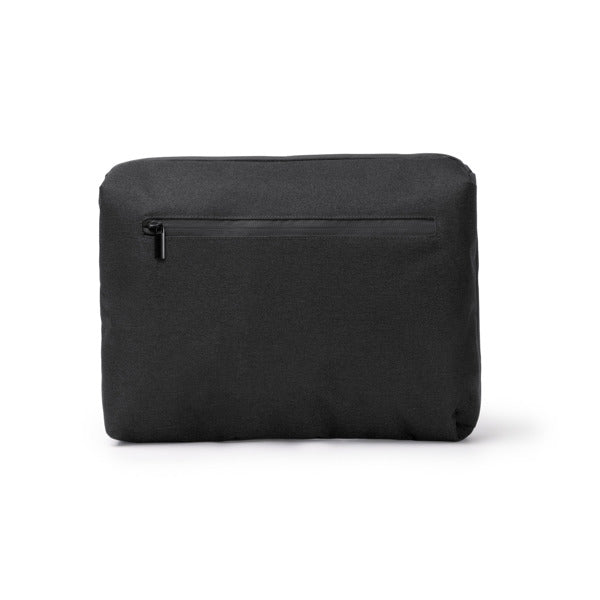 Stamina RITMON 300D RPET and PVC laptop sleeve in black - promotional merchandise printed with your company logo