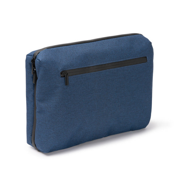 Stamina RITMON 300D RPET and PVC laptop sleeve in black - promotional merchandise printed with your company logo