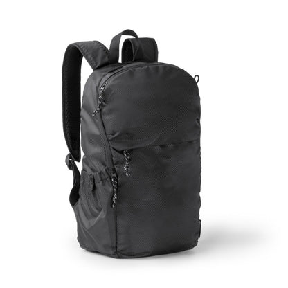 Stamina TRAXLER RPET backpack in black - promotional merchandise printed with your company logo