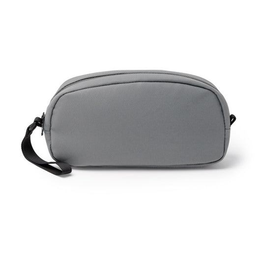 Stamina VOLOX PU leather toiletry bag in grey - promotional merchandise printed with your company logo