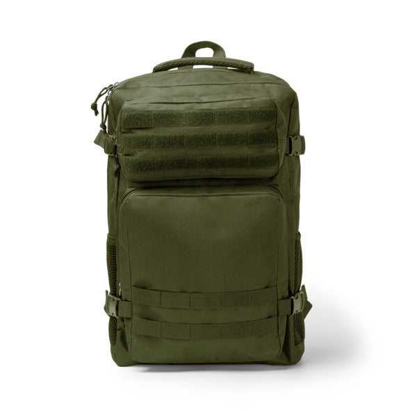 Stamina FRANCIS 600D RPET backpack in dark green - promotional merchandise printed with your company logo