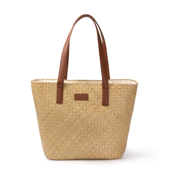 Stamina MIYAKO Straw tote bag in beige - promotional merchandise printed with your company logo