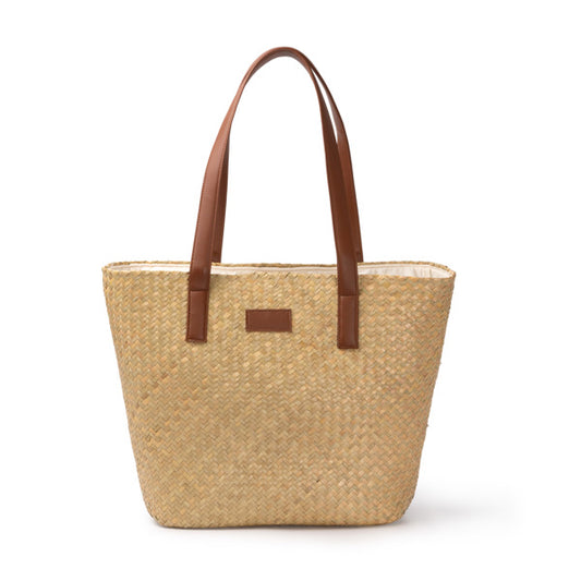 Stamina MIYAKO Straw tote bag in beige - promotional merchandise printed with your company logo