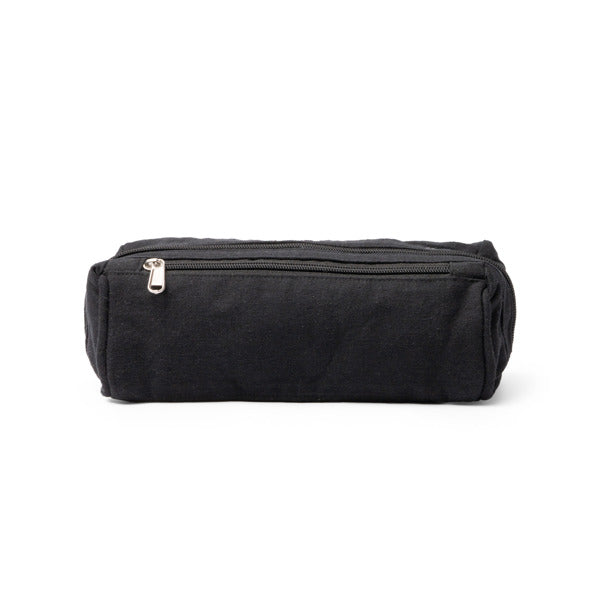 Stamina BIYUR Recycled cotton toiletry bag in black - promotional merchandise printed with your company logo