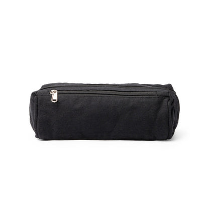 Stamina BIYUR Recycled cotton toiletry bag in black - promotional merchandise printed with your company logo