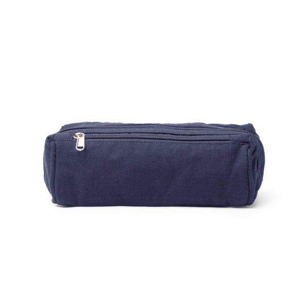 Stamina BIYUR Recycled cotton toiletry bag in navy blue - promotional merchandise printed with your company logo