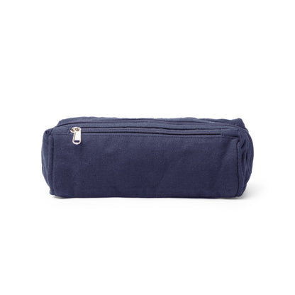 Stamina BIYUR Recycled cotton toiletry bag in navy blue - promotional merchandise printed with your company logo