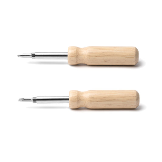 Stamina YADOR Stainless steel and wood multi-tool in beige - promotional merchandise printed with your company logo