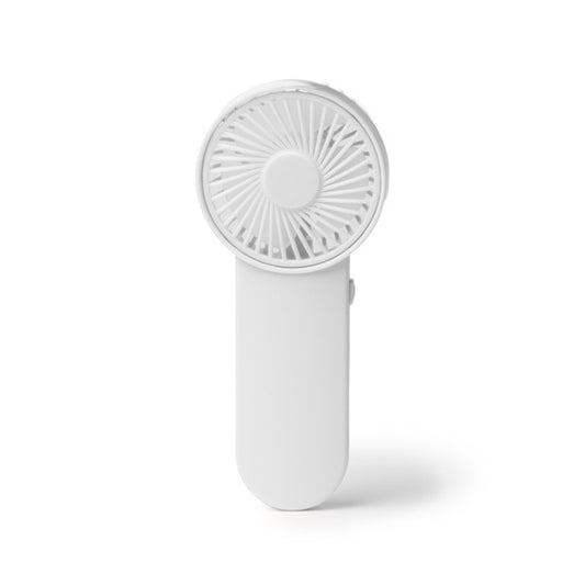 Stamina PISTOL ABS hand fan in white - promotional merchandise printed with your company logo