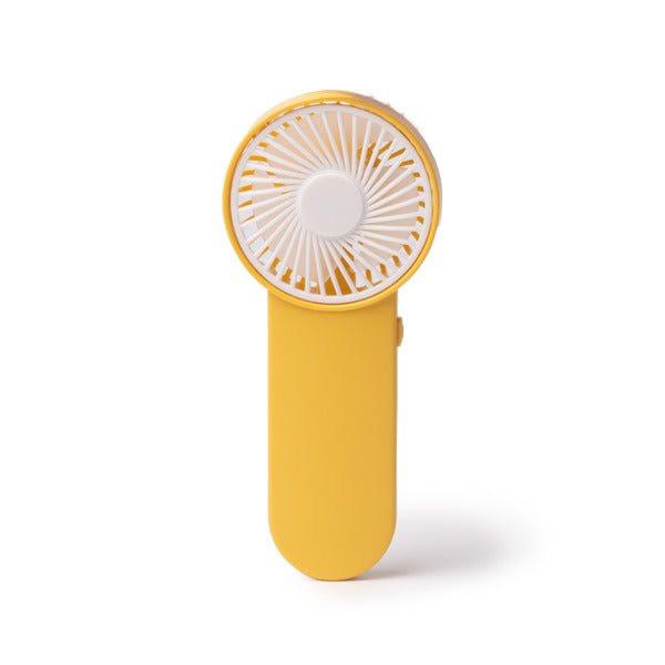 Stamina PISTOL ABS hand fan in yellow - promotional merchandise printed with your company logo