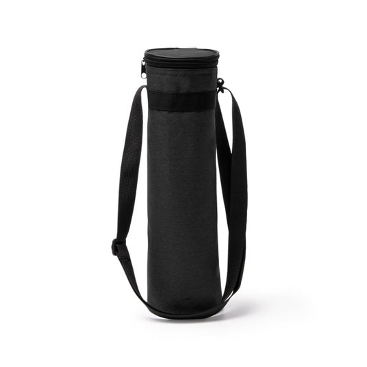 Stamina YONEK 600D RPET cooler bag in heather black - promotional merchandise printed with your company logo