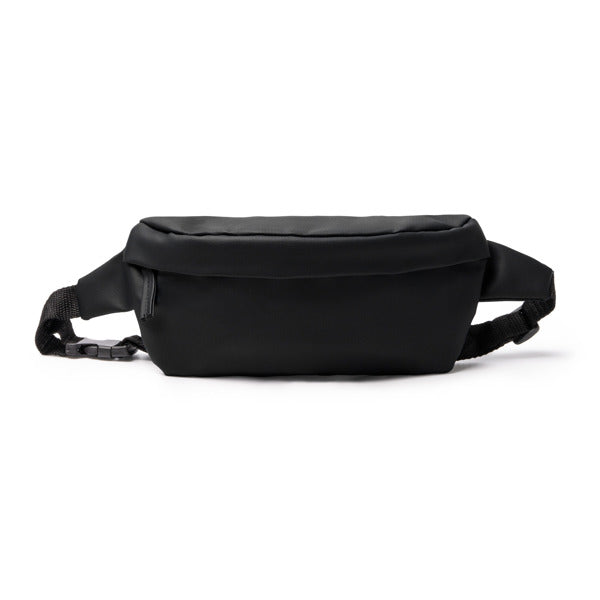 Stamina ZUMEL PU leather and RPET belt pouch in black - promotional merchandise printed with your company logo