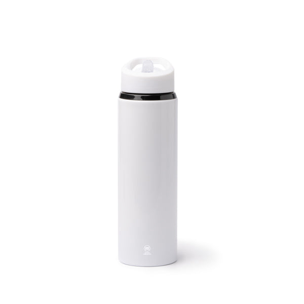 Stamina TATLON Recycled stainless steel bottle 700 ml in white - promotional merchandise printed with your company logo